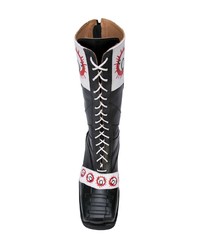 schwarze Lederarbeitsstiefel von Charles Jeffrey Loverboy