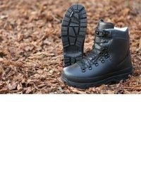 schwarze Lederarbeitsstiefel von Brandit