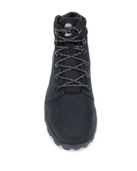 schwarze Lederarbeitsstiefel von Timberland