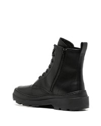 schwarze Lederarbeitsstiefel von Camper