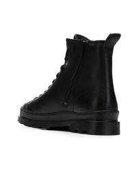 schwarze Lederarbeitsstiefel von Camper