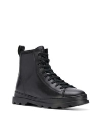 schwarze Lederarbeitsstiefel von Camper