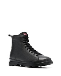 schwarze Lederarbeitsstiefel von Camper