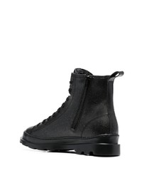 schwarze Lederarbeitsstiefel von Camper