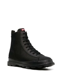 schwarze Lederarbeitsstiefel von Camper