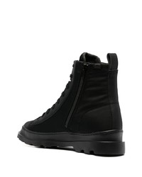 schwarze Lederarbeitsstiefel von Camper