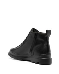 schwarze Lederarbeitsstiefel von Camper