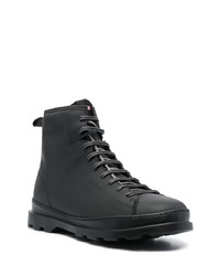 schwarze Lederarbeitsstiefel von Camper