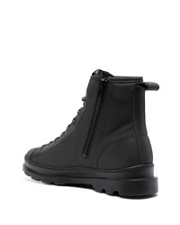 schwarze Lederarbeitsstiefel von Camper