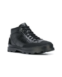 schwarze Lederarbeitsstiefel von Camper