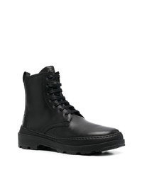 schwarze Lederarbeitsstiefel von Camper