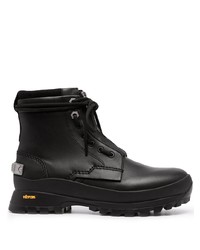 schwarze Lederarbeitsstiefel von C2h4