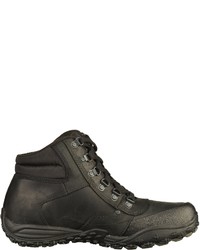 schwarze Lederarbeitsstiefel von Caterpillar