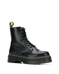 schwarze Lederarbeitsstiefel von Dr. Martens