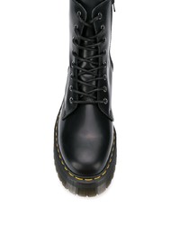 schwarze Lederarbeitsstiefel von Dr. Martens