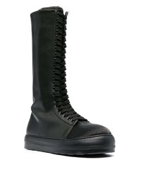 schwarze Lederarbeitsstiefel von Sunnei