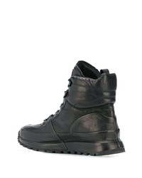 schwarze Lederarbeitsstiefel von Officine Creative