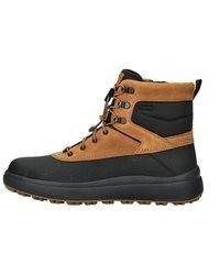 schwarze Lederarbeitsstiefel von Geox