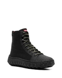 schwarze Lederarbeitsstiefel von Camper