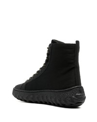 schwarze Lederarbeitsstiefel von Camper