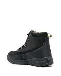 schwarze Lederarbeitsstiefel von Fila