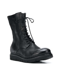 schwarze Lederarbeitsstiefel von The Last Conspiracy