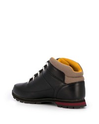 schwarze Lederarbeitsstiefel von Timberland