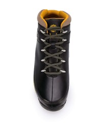 schwarze Lederarbeitsstiefel von Timberland