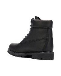 schwarze Lederarbeitsstiefel von Timberland