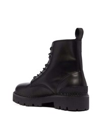 schwarze Lederarbeitsstiefel von Tommy Jeans