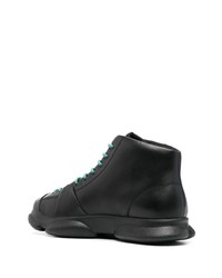 schwarze Lederarbeitsstiefel von Camper