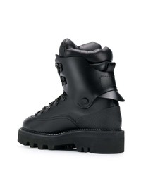 schwarze Lederarbeitsstiefel von DSQUARED2