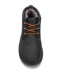 schwarze Lederarbeitsstiefel von UGG Australia