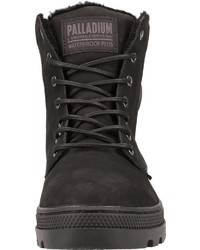 schwarze Lederarbeitsstiefel von Palladium