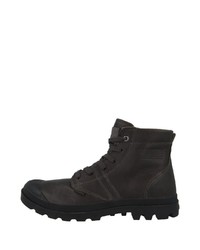 schwarze Lederarbeitsstiefel von Palladium