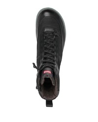 schwarze Lederarbeitsstiefel von Camper