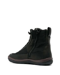 schwarze Lederarbeitsstiefel von Camper