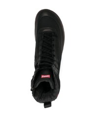 schwarze Lederarbeitsstiefel von Camper