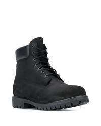 schwarze Lederarbeitsstiefel von Timberland