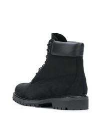 schwarze Lederarbeitsstiefel von Timberland