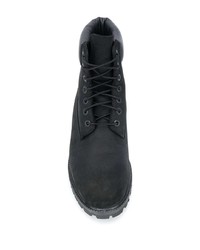 schwarze Lederarbeitsstiefel von Timberland