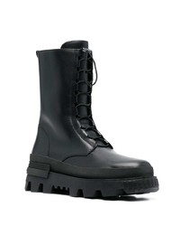 schwarze Lederarbeitsstiefel von MONCLE