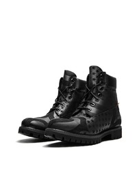 schwarze Lederarbeitsstiefel von Timberland