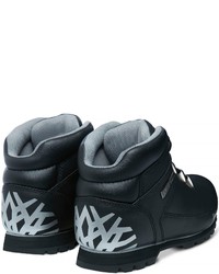 schwarze Lederarbeitsstiefel von Timberland