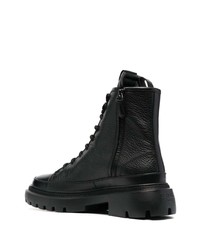 schwarze Lederarbeitsstiefel von Bally