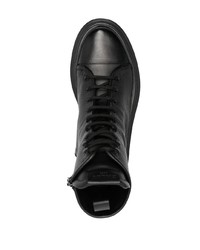 schwarze Lederarbeitsstiefel von Bally