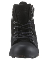 schwarze Lederarbeitsstiefel von Yellow Cab