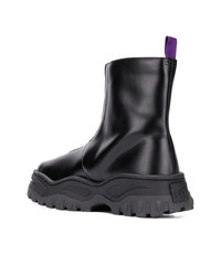 schwarze Lederarbeitsstiefel von Eytys