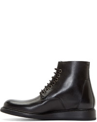 schwarze Lederformelle stiefel von Rick Owens