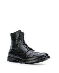 schwarze Lederformelle stiefel von Officine Creative